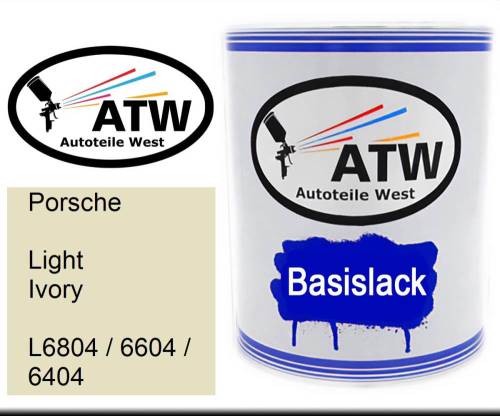 Porsche, Light Ivory, L6804 / 6604 / 6404: 1L Lackdose, von ATW Autoteile West.
